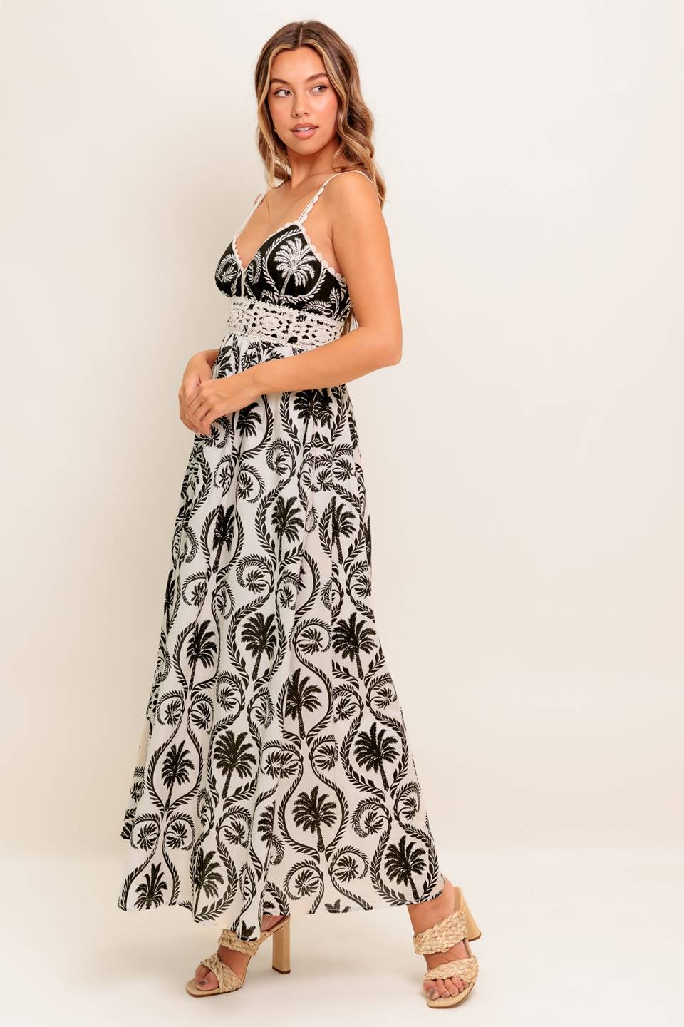MEET ME FOR TEA WOVEN MAXI DRESS Flying Tomato
